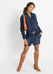 Robe en jean avec ceinture, bonprix