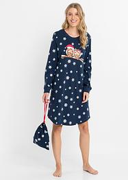 Chemise de nuit avec pochon cadeau en coton, bpc bonprix collection