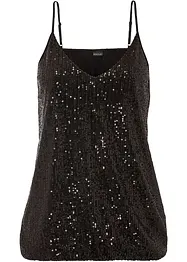 Top en jersey à paillettes, bonprix