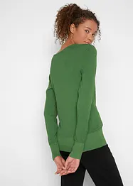 Pull col en V en fine maille, bonprix