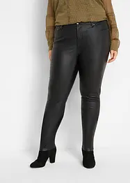 Pantalon extensible enduit avec taille confortable, Skinny, bonprix