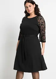 Robe en jersey à manches dentelle, bonprix