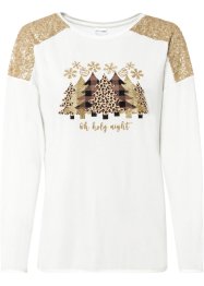 T-shirt oversize avec motif de Noël et jolies paillettes, BODYFLIRT boutique