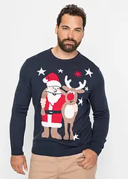 Pull en maille fine avec motif de Noël, bonprix