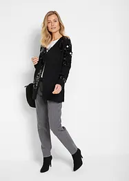 Gilet en maille à paillettes, bonprix