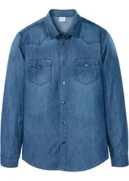 Chemise en jean 100% coton Slim Fit, manches longues, bonprix