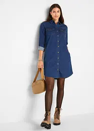 Robe en jean avec élasthanne, manches longues, bonprix