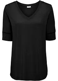 T-shirt col V en viscose, bonprix