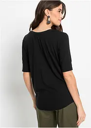 T-shirt col V en viscose, bonprix