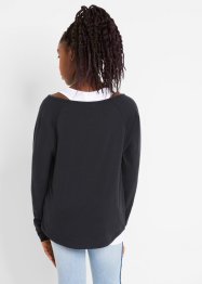 T-shirt fille avec top (Ens. 2 pces.) en coton bio, bpc bonprix collection