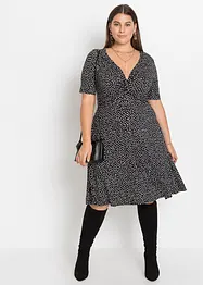 Robe en jersey imprimée avec drapé, bonprix