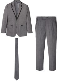 Costume 3 pièces : veste de costume, pantalon, cravate Slim Fit, bpc selection