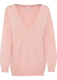 Pull col V, oversize, bonprix