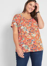 T-shirt en coton avec imprimé, manches courtes, bonprix