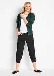 Pantalon cargo 3/4 en coton avec taille élastiquée, bonprix