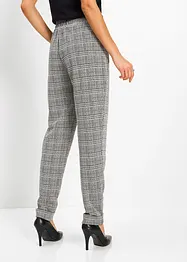 Pantalon taille extensible à carreaux Prince de Galles, bonprix