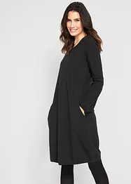 Robe en jersey avec base élastiquée, manches longues, bonprix