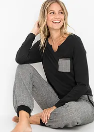 Pyjama avec pantalon en flanelle, bonprix