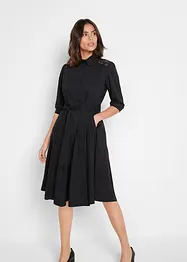 Robe-chemise avec dentelle et lien à nouer, bonprix