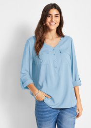 Blouse à col V et manches longues, bonprix