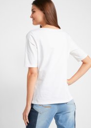 T-shirt en coton bio, mi-manches, bpc bonprix collection