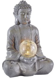 Lampe déco solaire Bouddha avec boule lumineuse, bpc living bonprix collection