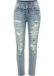 Jean Skinny taille haute avec effets destroyed, bonprix