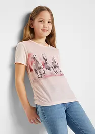 T-shirt fille avec imprimé photo cheval , bonprix