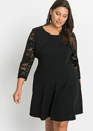 Robe avec manches dentelle , bonprix