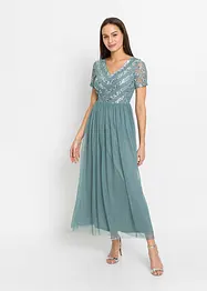 Robe longue brodée de sequins, bonprix