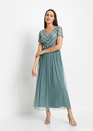 Robe longue brodée de sequins, bonprix