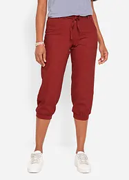 Pantalon 3/4 en lin et coton, bonprix