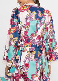 Kimono satin avec motif cachemire moderne, BODYFLIRT