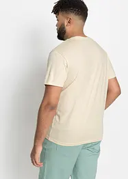 Lot de 3 T-shirts col tunisien 100% coton, bonprix