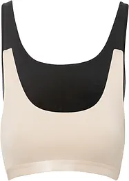 Lot de 2 brassières en coton, bonprix