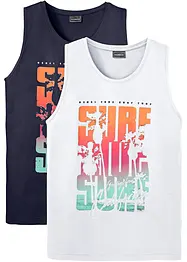 Lot de 2 débardeurs 100% coton, bonprix