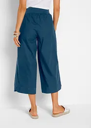Pantalon en lin majoritaire, longueur 3/4, bonprix