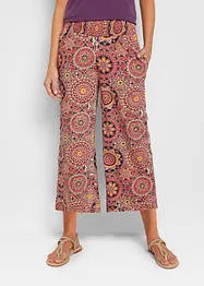 Jupe-culotte large en jersey avec large taille smokée, longueur 7/8, bonprix