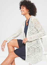 Gilet long en maille ajourée, bpc selection