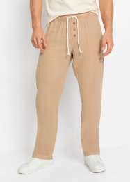 Pantalon à taille extensible en mousseline Loose Fit, Straight, RAINBOW