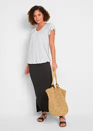 T-shirt col V manches courtes, bonprix