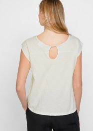 T-shirt coton avec détail nœud, bpc bonprix collection