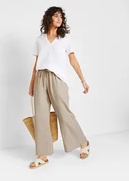 Pantalon palazzo en gaze de coton, bonprix