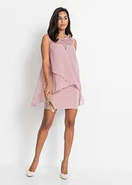 Robe en jersey et crêpe, bonprix