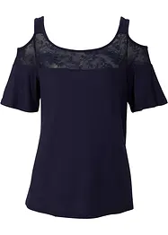 Tunique en jersey avec dentelle avec viscose, bonprix