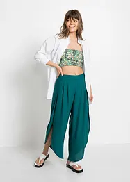 Pantalon palazzo avec fente, bonprix