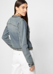 Veste en jean avec maille bouclée, bpc selection premium