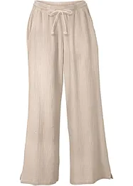 Pantalon palazzo en gaze de coton, bonprix