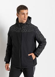 Veste outdoor fonctionnelle avec imprimé réfléchissant, imperméable, coutures étanches, respirante, coupe-vent, détails réfléchissants, bpc bonprix collection