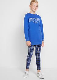 Sweat-shirt long + legging à carreaux fille (Ens. 2 pces.), bpc bonprix collection